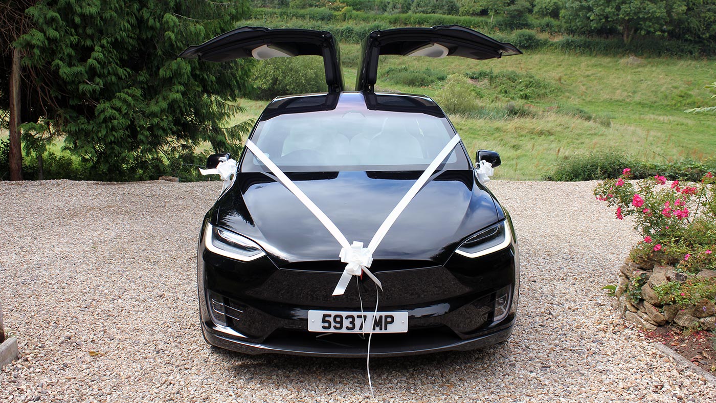 Tesla X wedding car 7